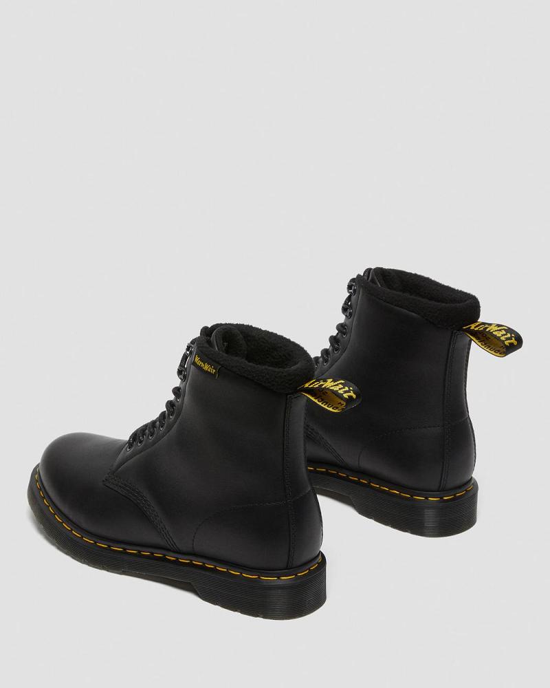 Women's Dr Martens 1460 Pascal Warmwair Leather Lace Up Boots Black | AU 191RVD